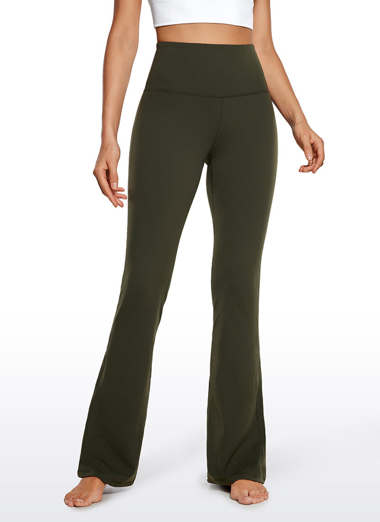 CRZ YOGA Women's Butterluxe High Waist Flare Leg Bootcut Leggings 32" True Navy