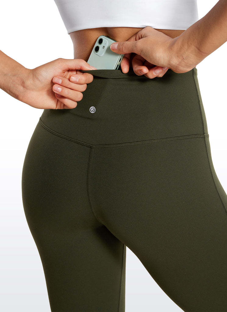 CRZ YOGA Women's Butterluxe High Waist Flare Leg Bootcut Leggings 32" Olive Green
