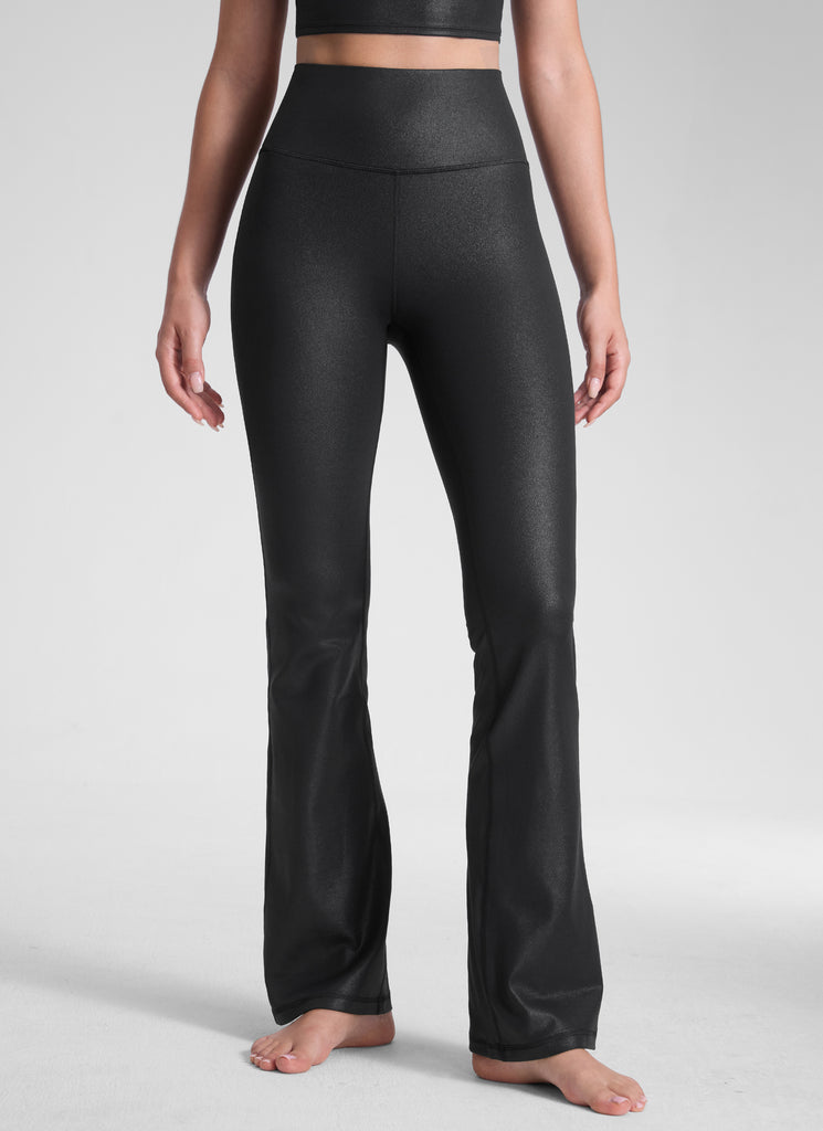 CRZ YOGA Women's Butterluxe High Waist Flare Leg Bootcut Leggings 32" Black Classic