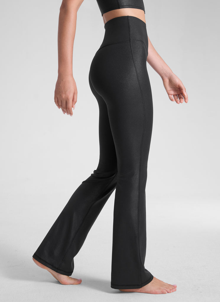 CRZ YOGA Women's Butterluxe High Waist Flare Leg Bootcut Leggings 32" Black Classic