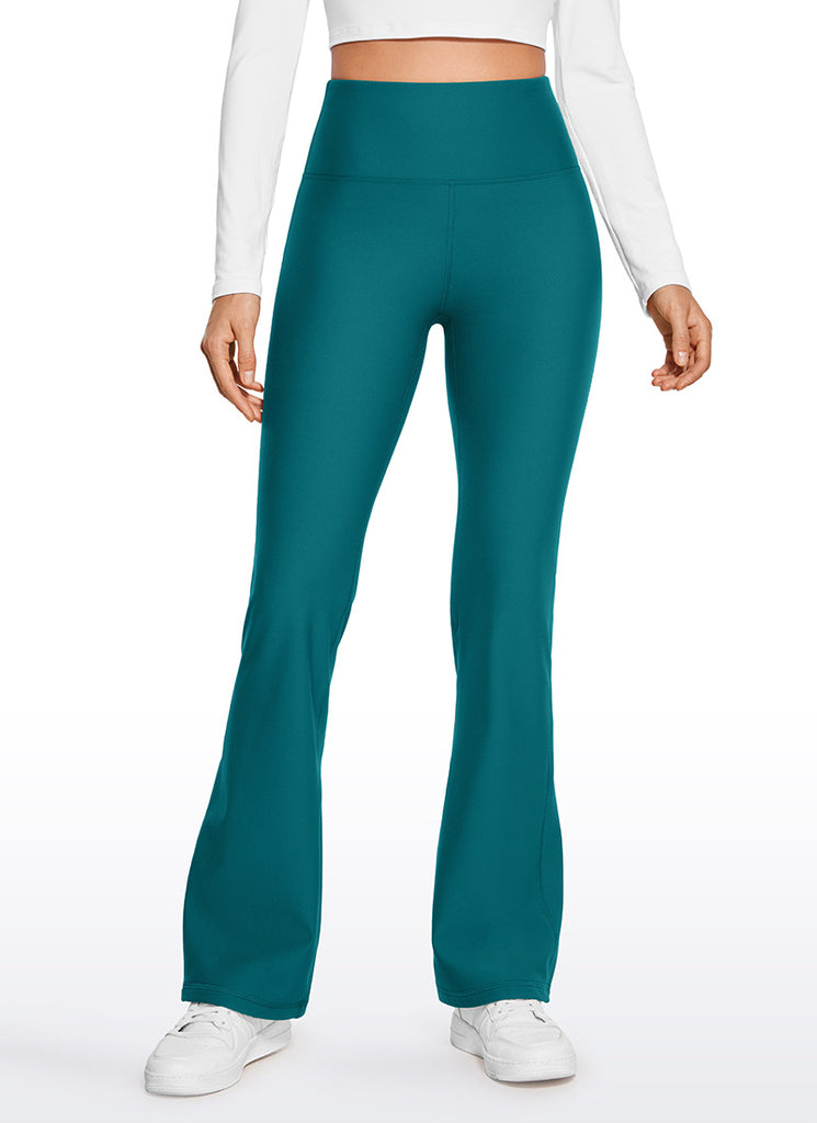 CRZ YOGA Womens Fleece Lined Flare Leggings 31" Sterling