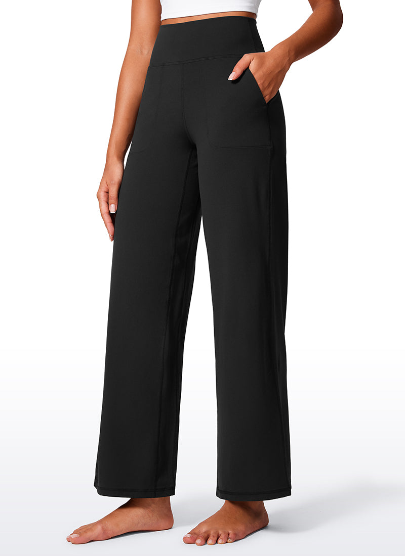 Butterlift High Waisted Wide Leg Pants with Pockets 31