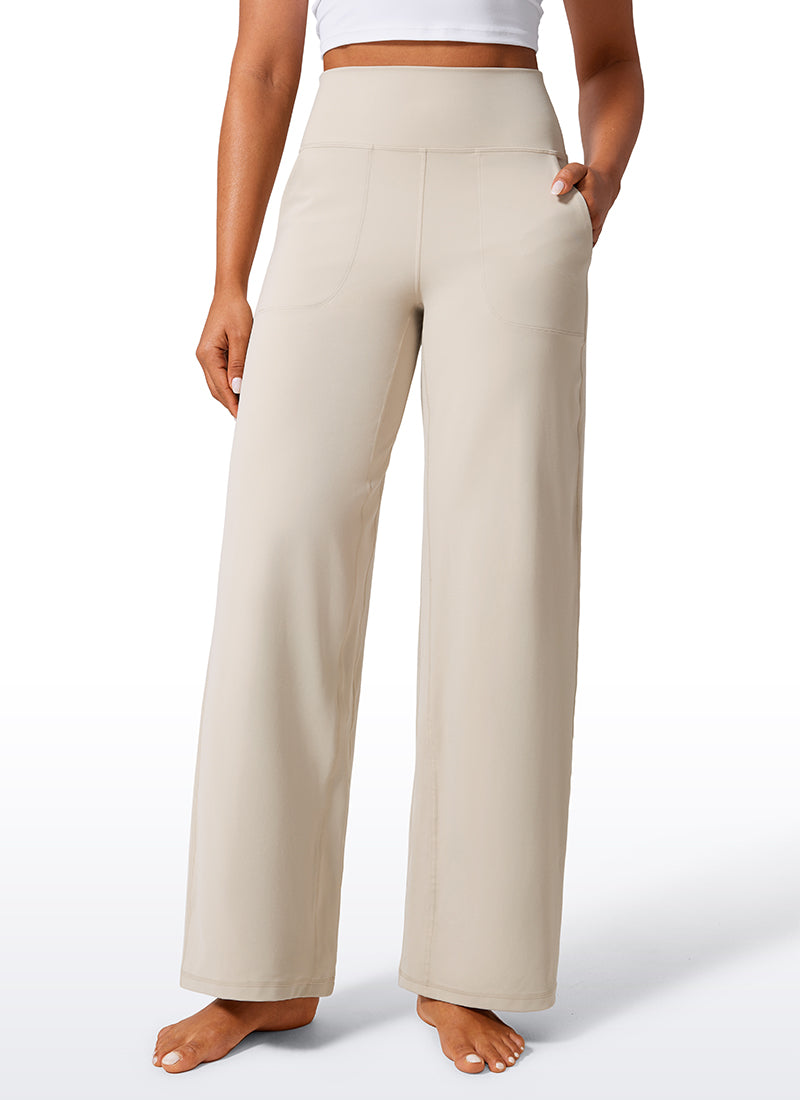 Butterlift High Waisted Wide Leg Pants with Pockets 31