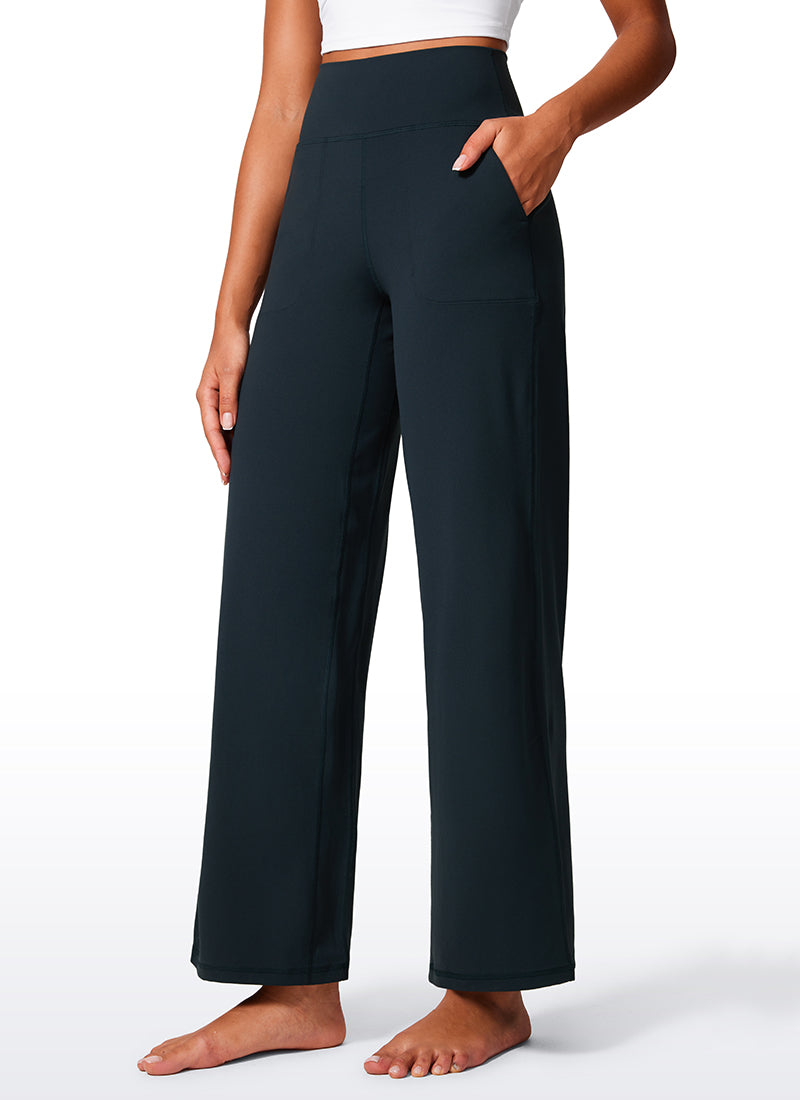 Butterlift High Waisted Wide Leg Pants with Pockets 31