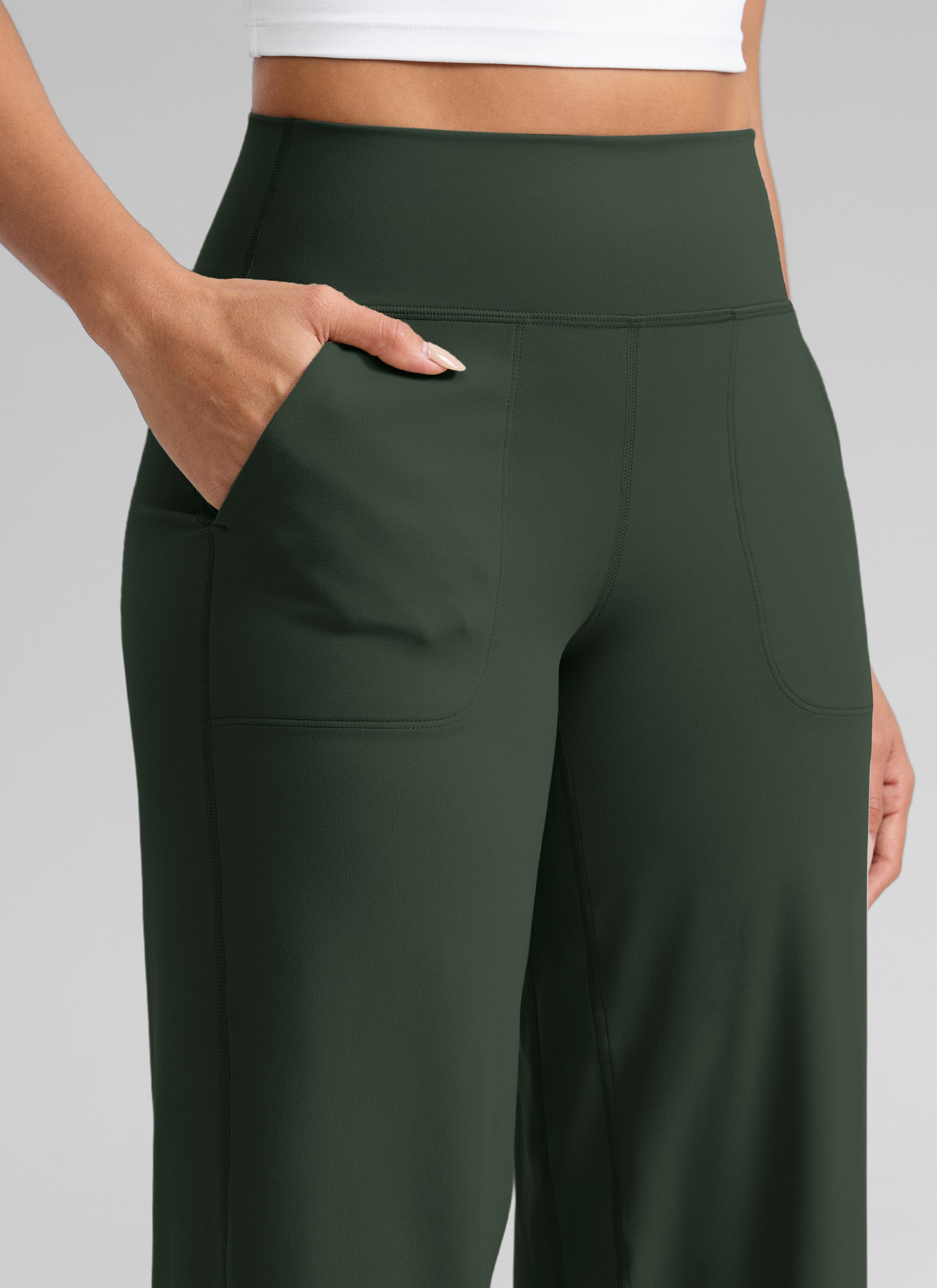 CRZ YOGA Women's Butterlift High Waisted Wide Leg Pants with