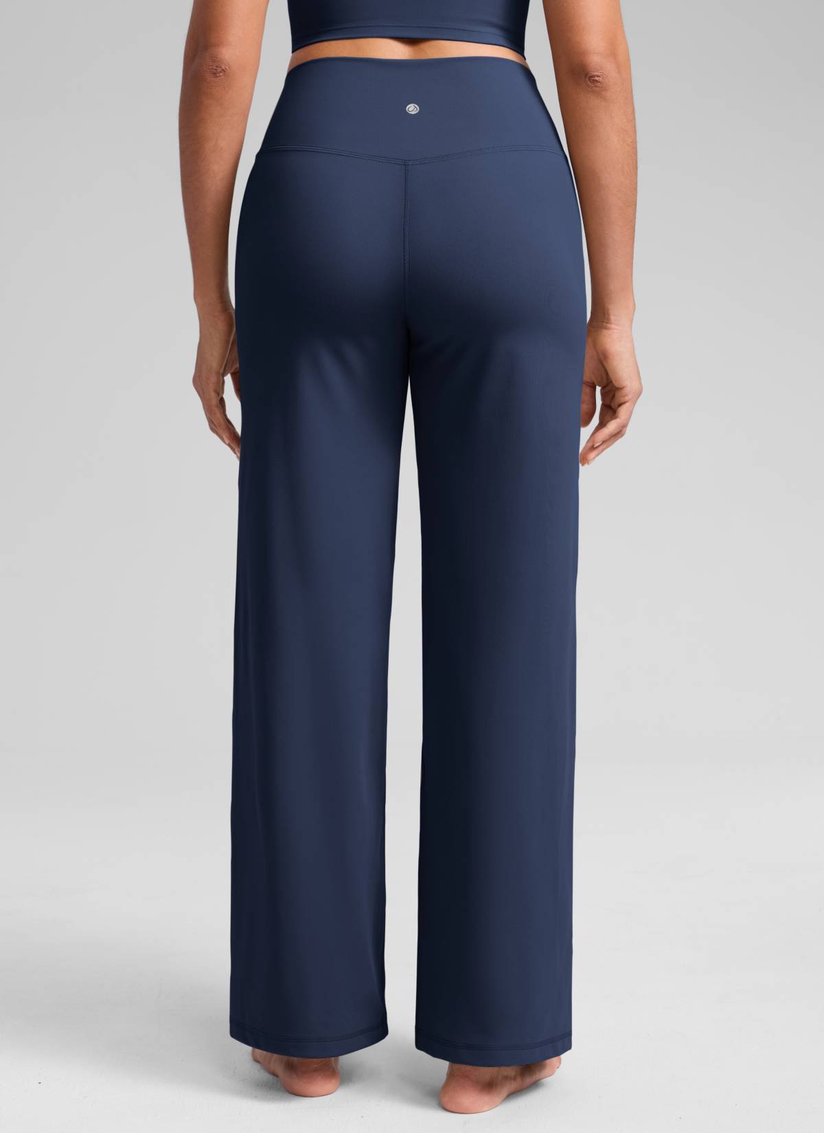 CRZ YOGA Women's Butterlift High Waisted Wide Leg Pants with Pockets Club Blue