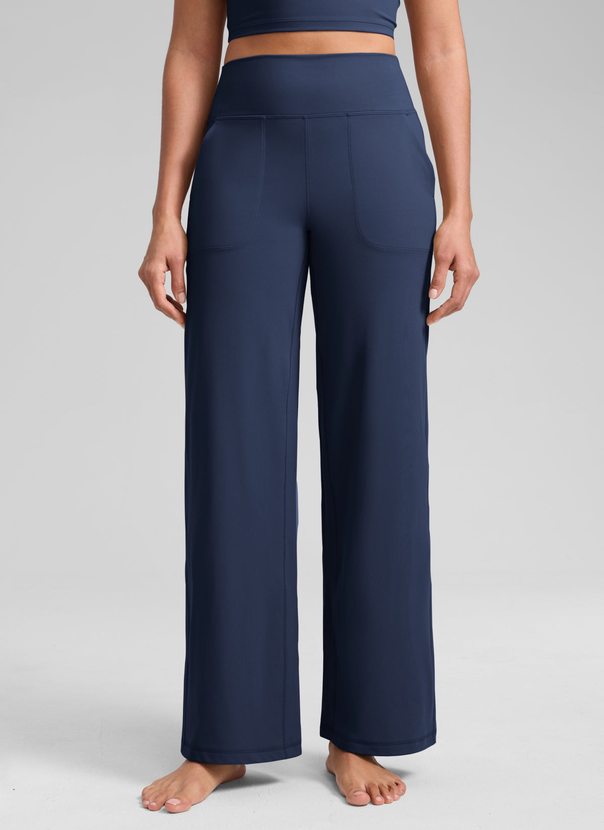 CRZ YOGA Women's Butterlift High Waisted Wide Leg Pants with Pockets 33