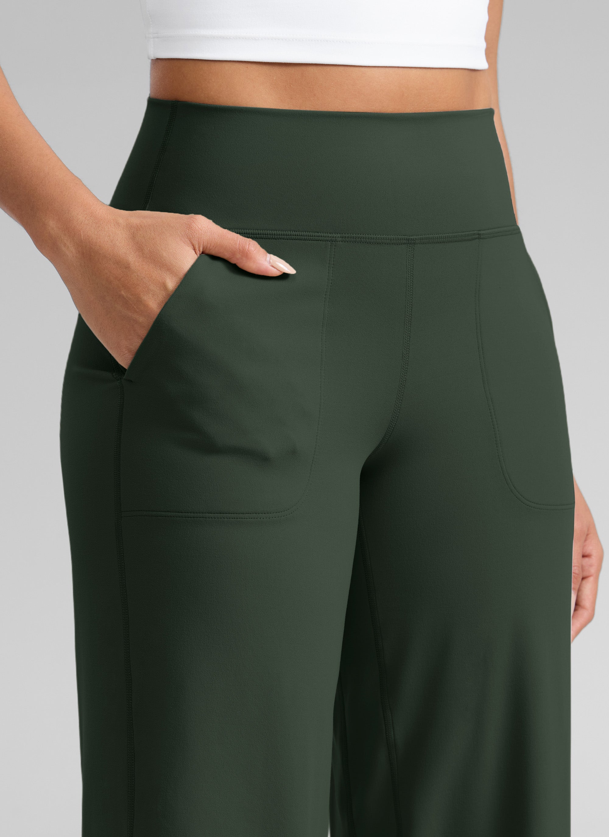 CRZ YOGA Women's Butterlift High Waisted Wide Leg Pants with