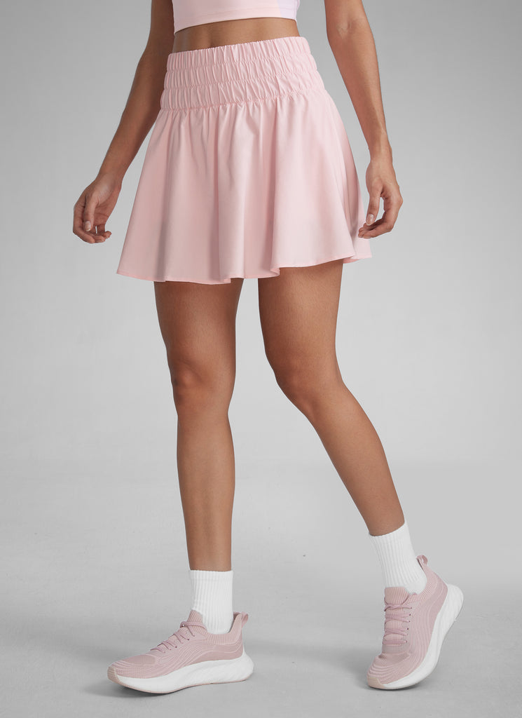 CRZ YOGA Women's Tennis Skirt Feathery-Fit Soft Flowy Skirt 16'' Strawberry Pink