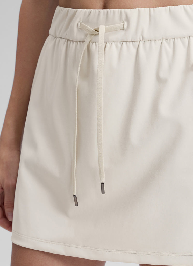 CRZ YOGA Women's Casual Golf Stretch High-Rise Drawstring Skirts 15" Tornado