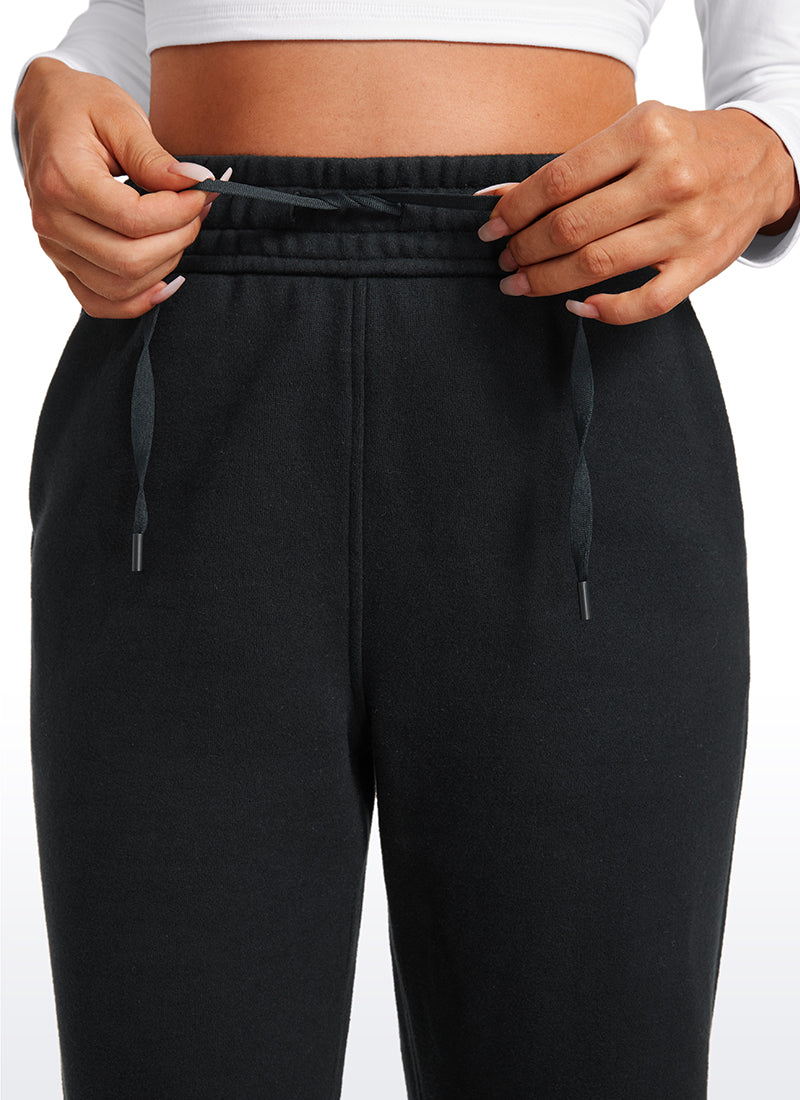 Cotton Fleece Lined Straight Leg Sweatpants 30''