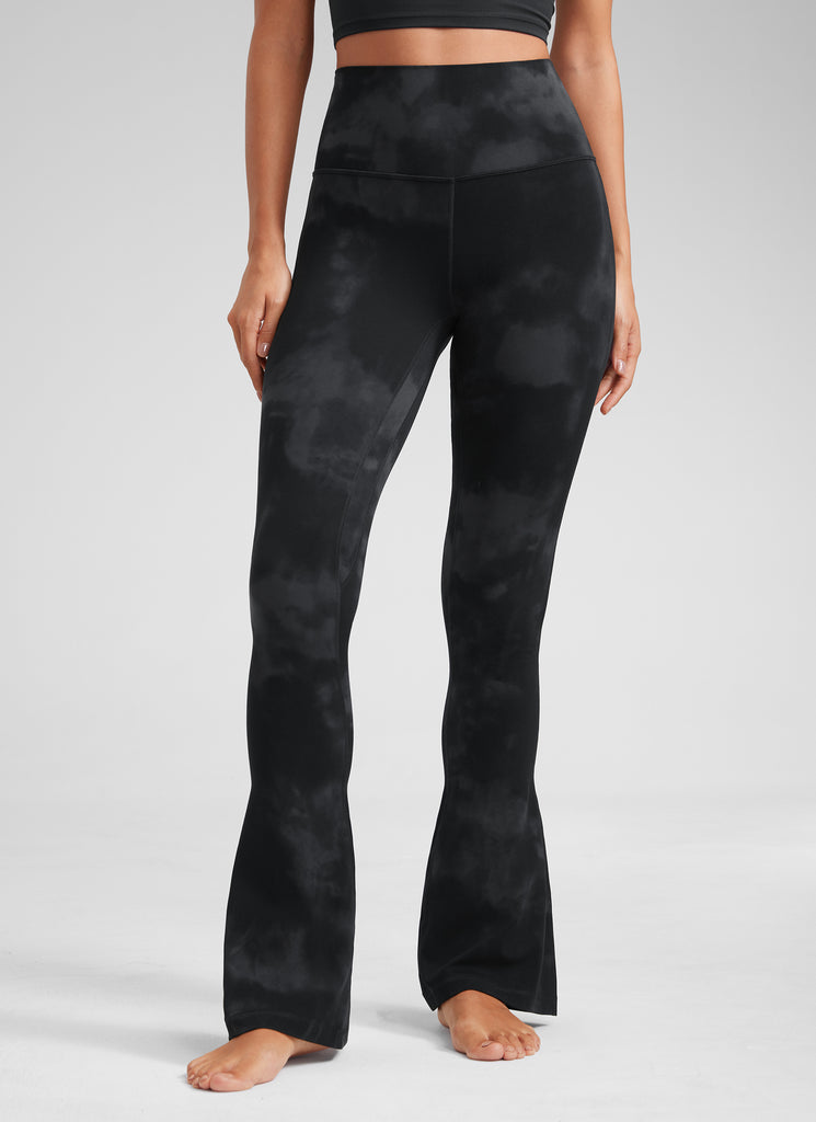 CRZ YOGA Women  Butterluxe High Waist Pockets Mini Flared Leggings 32" Olive Green