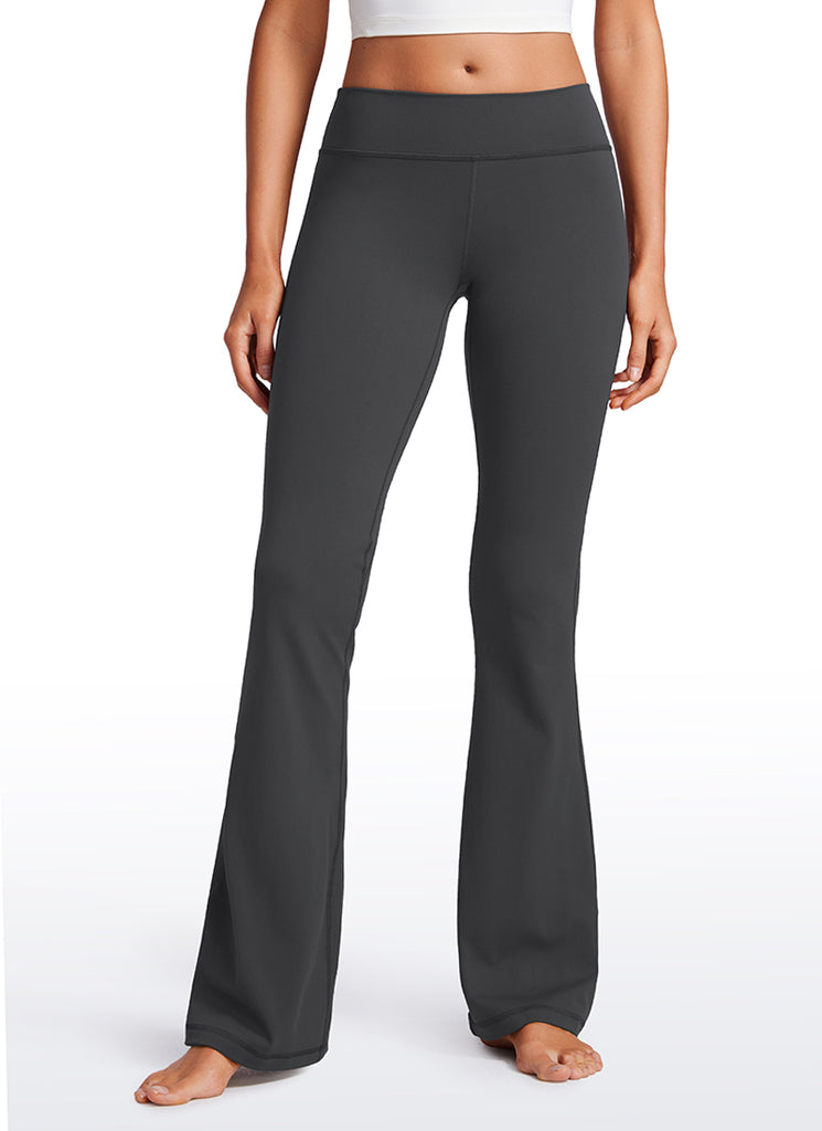 CRZ YOGA Womens Butterluxe Low Rise Flare Leggings 32" Black