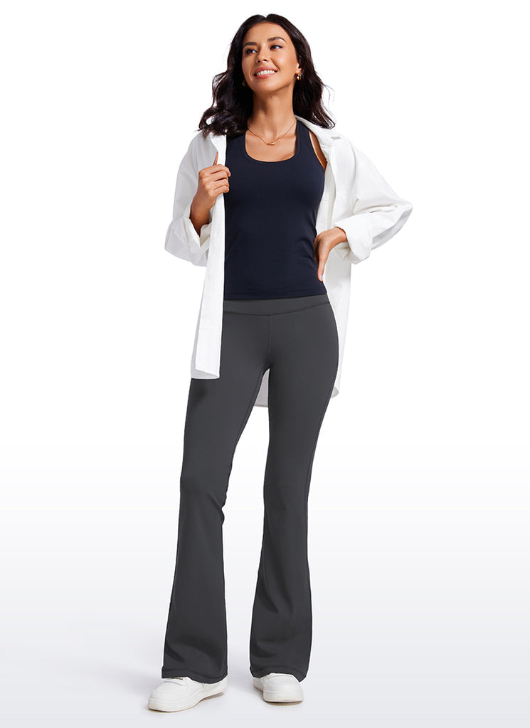 CRZ YOGA Womens Butterluxe Low Rise Flare Leggings 32" Mysterious Grey