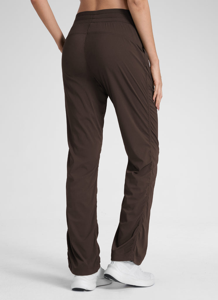 CRZ YOGA Lightweight Workout Pants for Women Straight Leg 30" Hot Fudge Brown