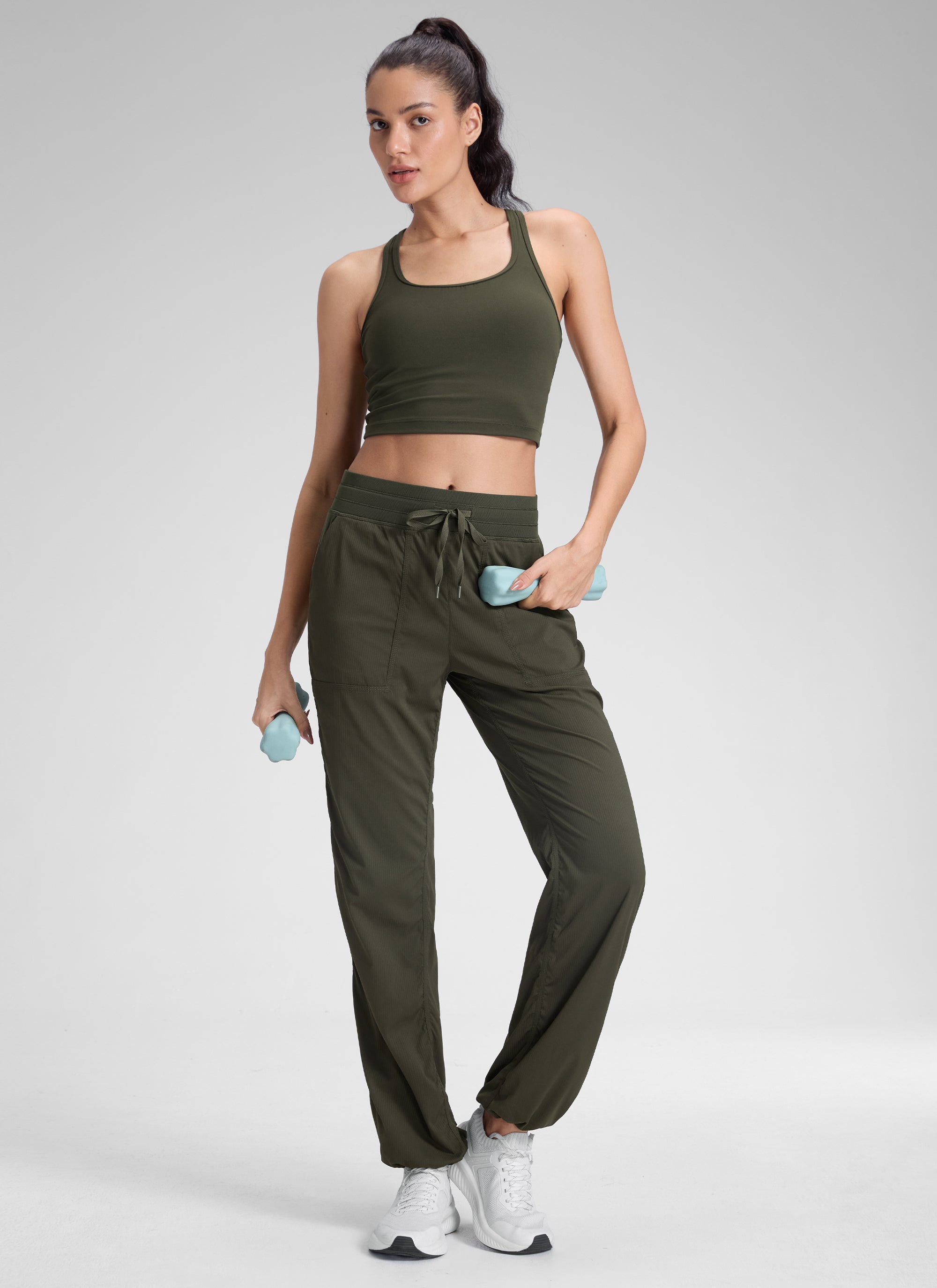 CRZ YOGA Lightweight Workout Pants for Women Straight Leg 30