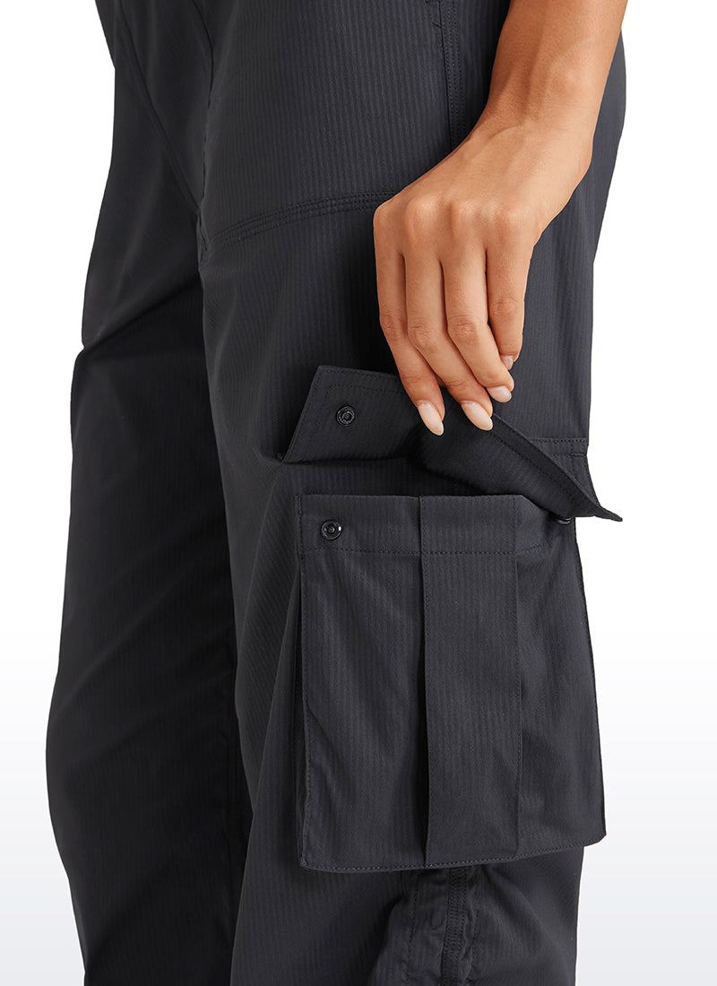 CRZ YOGA Lightweight Workout Straight Leg Pocket Casual Cargo