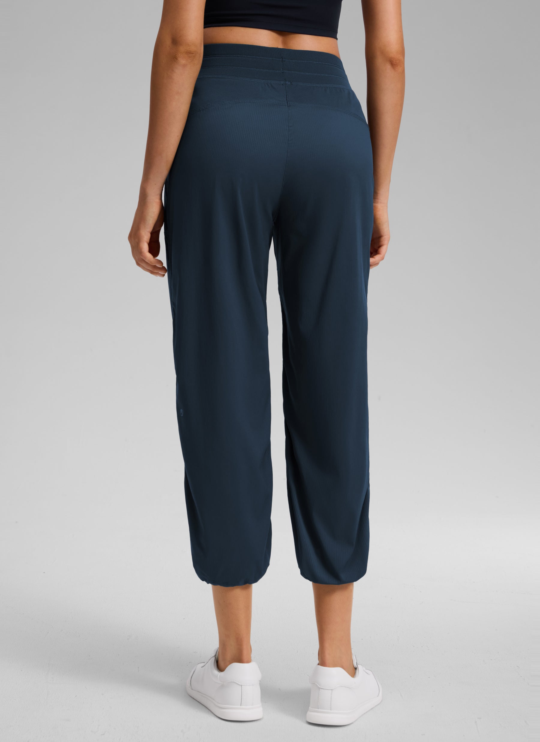 CRZ YOGA Women's Lightweight Drawstring Pocket Straight Leg Pant 24 Ink Blue