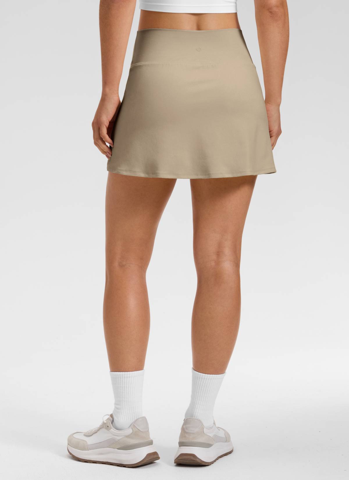 CRZ YOGA Women's Butterluxe High Rise Tennis Skirts 14.5'' with Pocket Oak