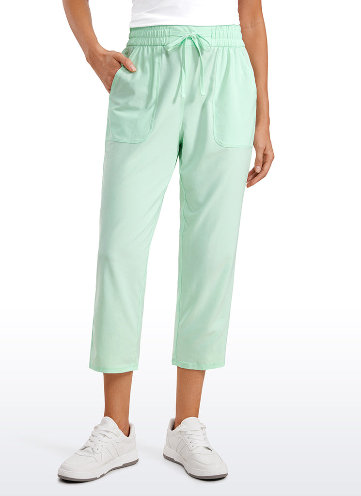 CRZ YOGA Women's Casual Slim Fit Cropped Pants with Pockets 23'' True Navy