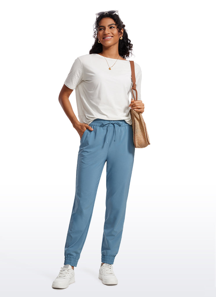 CRZ YOGA Women's Casual Workout Joggers with Pockets 28" Twilight Rose Pink