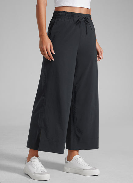 CRZ YOGA Women's Causal High Waisted Wide Leg Pockets Pants 25