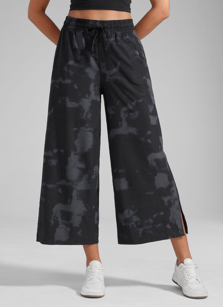 CRZ YOGA Women's  Causal High Waisted Wide Leg Pockets Pants 25'' Pink Peony