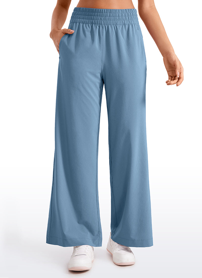 CRZ YOGA Women's Casual High Rise Wide Leg Pants with Pockets 30