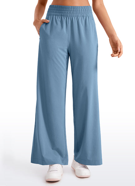 CRZ YOGA Women's Casual High Rise Wide Leg Pants with Pockets 30