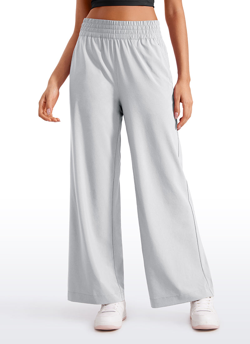 CRZ YOGA Women's Casual High Rise Wide Leg Pants with Pockets 30