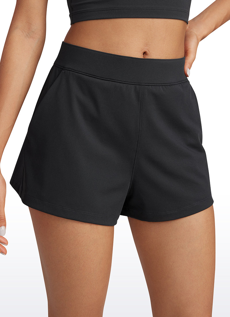 CRZ YOGA Women's Golf Hiking Athletic 4-Way Stretch High-Rise Shorts 2.5