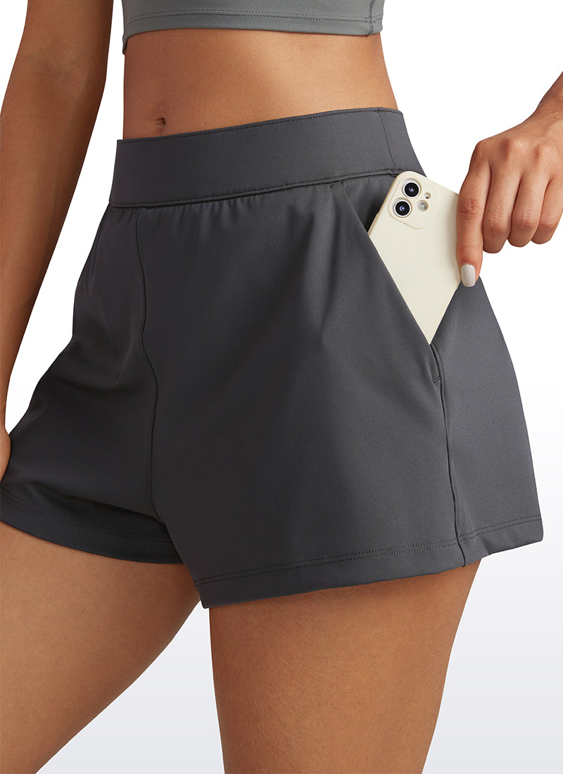 Stretch High-Rise Shorts with Pockets 2.5