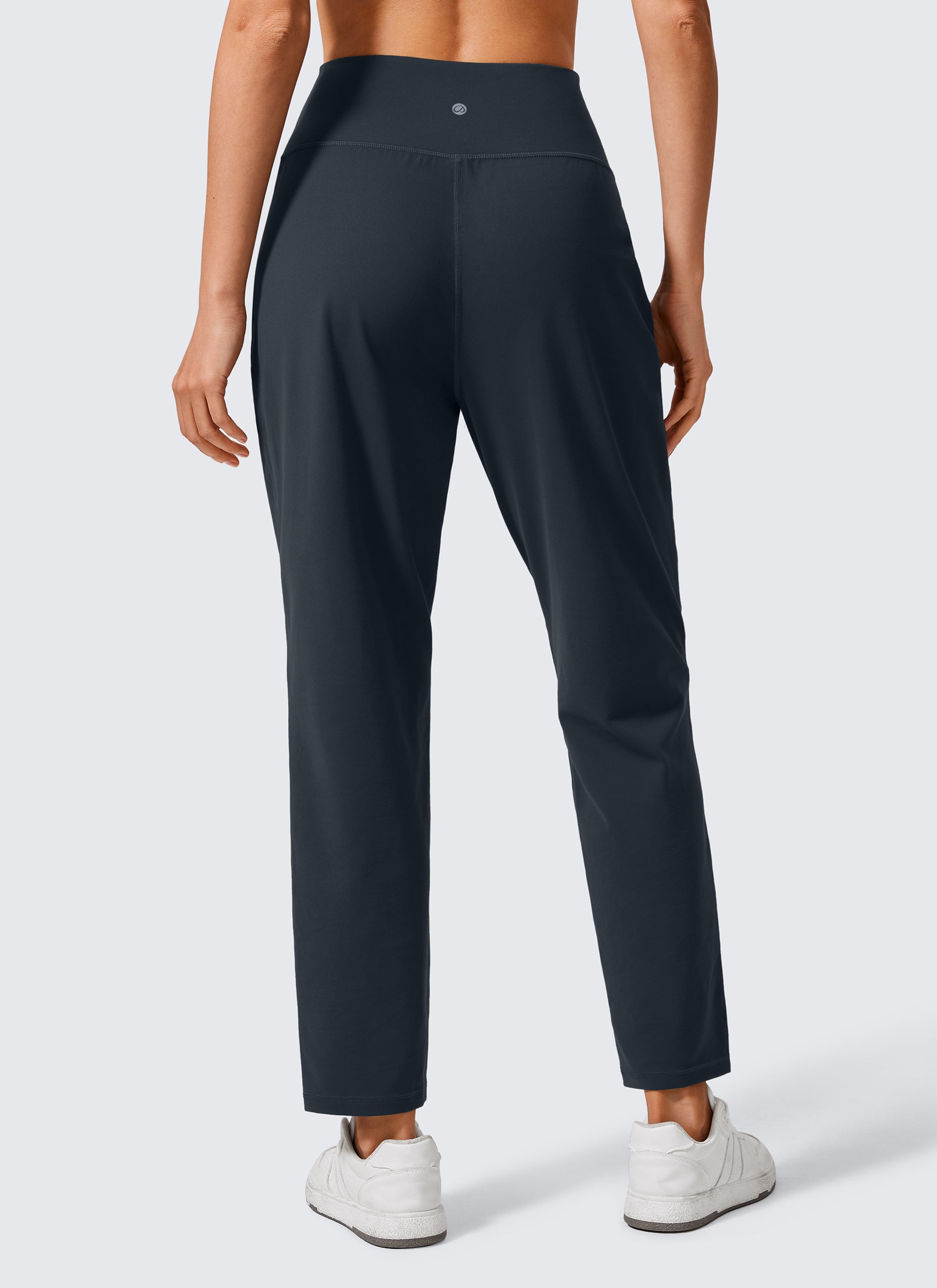 CRZ YOGA Butterlift Women's Casual High Rise Pleated Pants 27'' True Navy