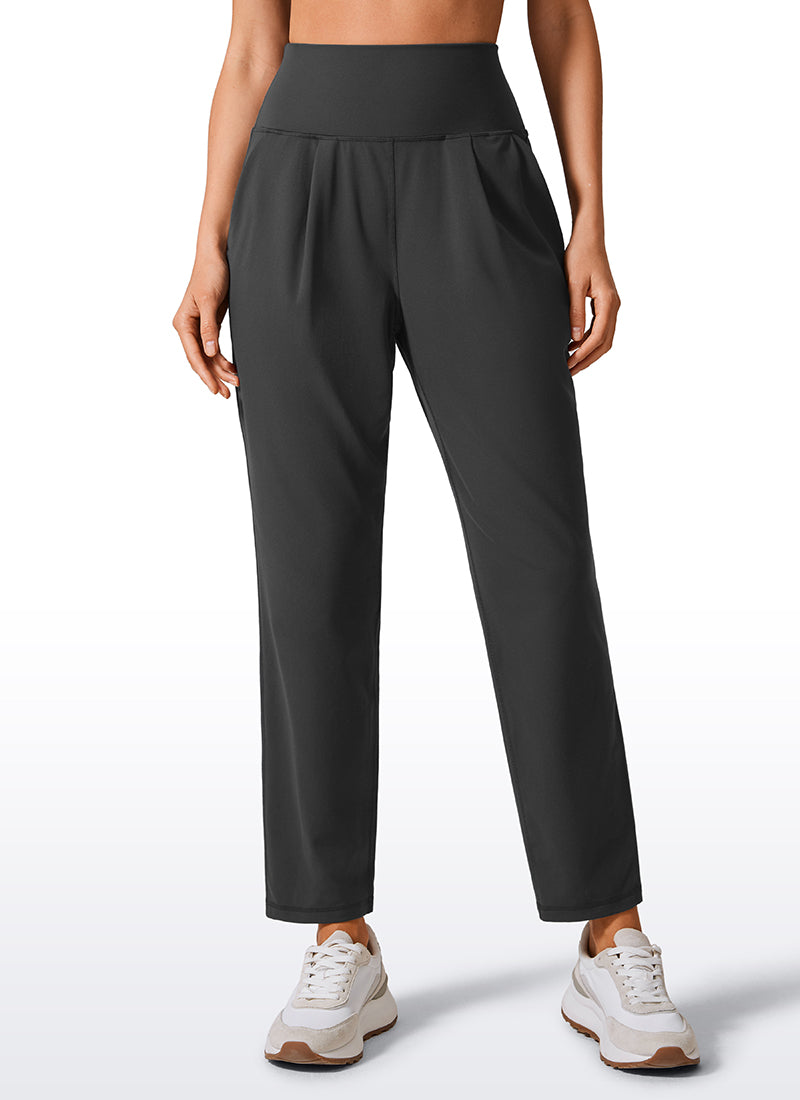 Butterlift Tapered Front Pleated Pants with Pockets 27‘’