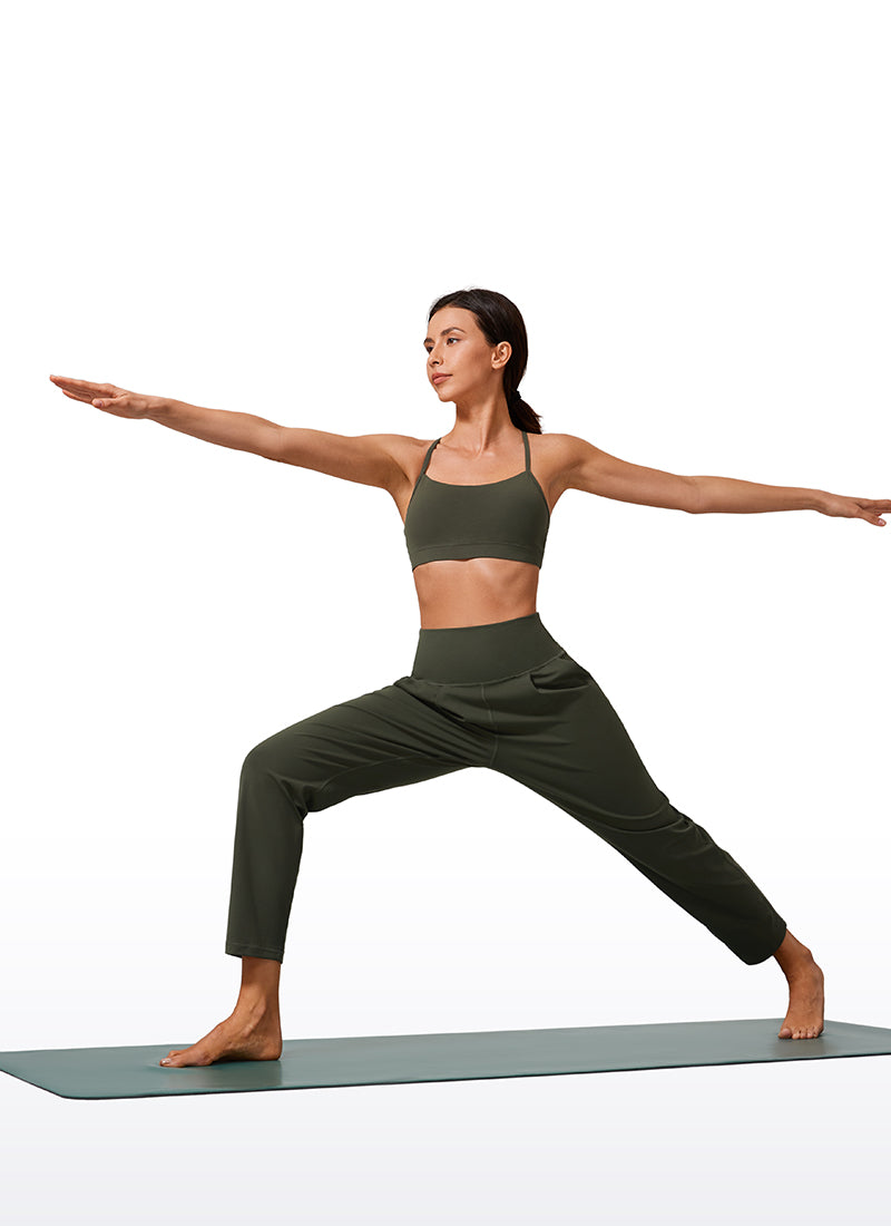 CRZ YOGA Butterlift Women's Casual High Rise Pleated Pants 27'' Mysterious Grey