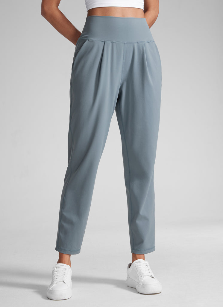 CRZ YOGA Butterlift Women's Casual High Rise Pleated Pants 27'' Hot Fudge Brown