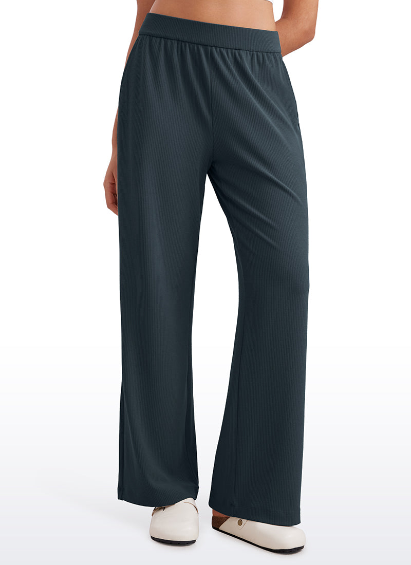 Ribbed High Rise Pocket Sweatpant 30.5