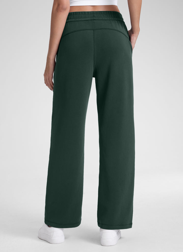 CRZ YOGA Women's SoftAura High Rise Wide Leg Pants with Pockets 31'' Stone