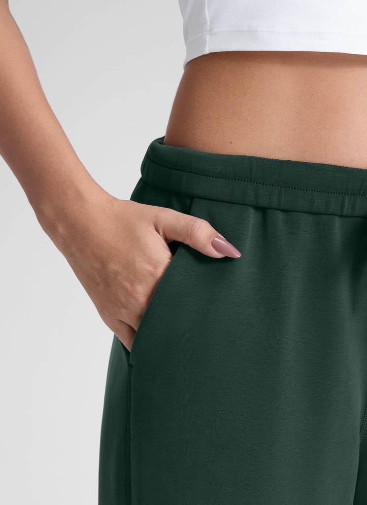 CRZ YOGA Women's SoftAura High Rise Wide Leg Pants with Pockets 31'' Legend Green