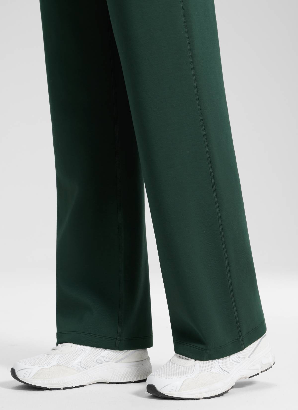 CRZ YOGA Women's SoftAura High Rise Wide Leg Pants with Pockets 31'' Legend Green