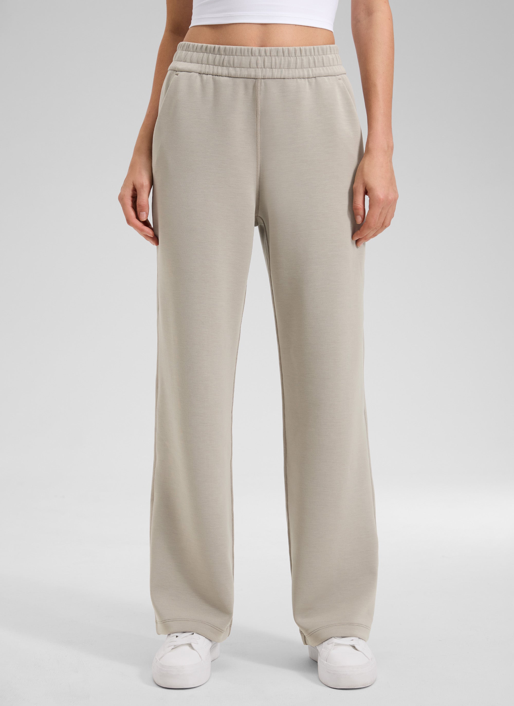 CRZ YOGA Women's SoftAura High Rise Wide Leg Pants with Pockets 31