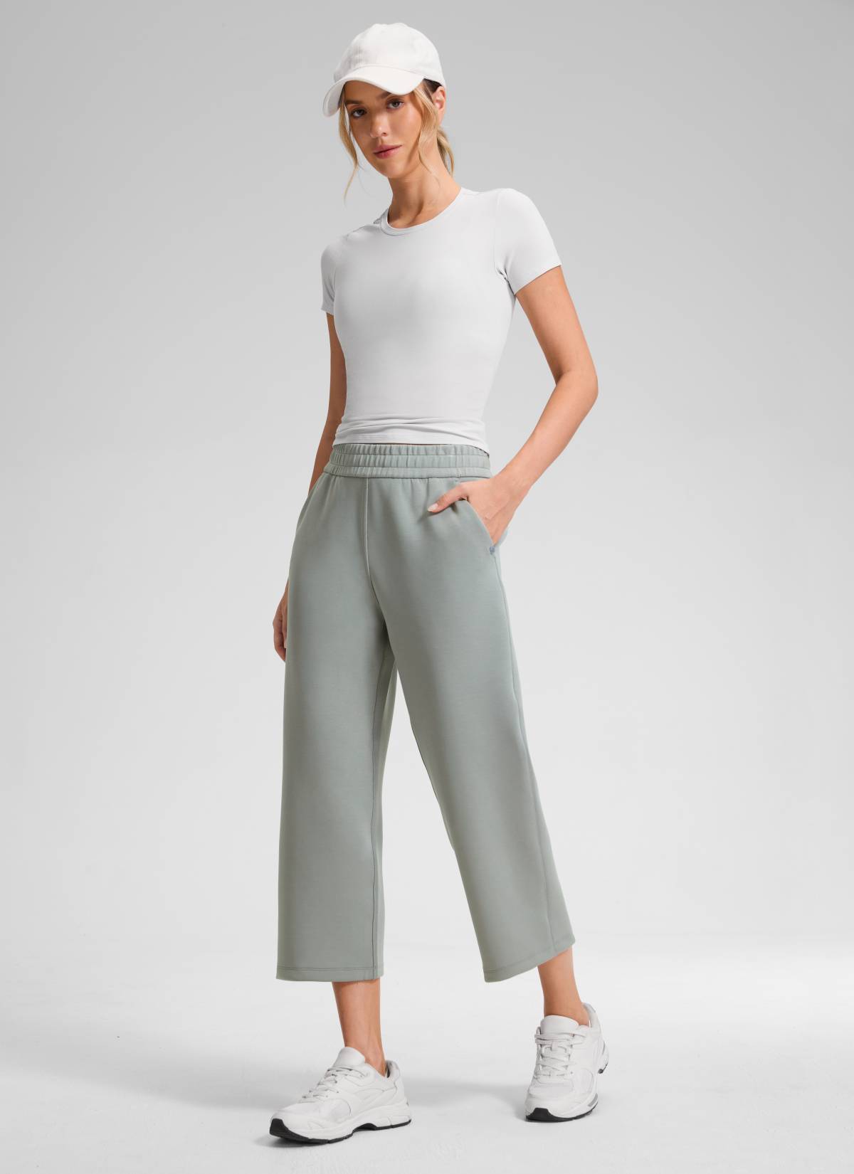 CRZ YOGA Women's SoftAura Casual High Rise Pocket Sweatpant 24