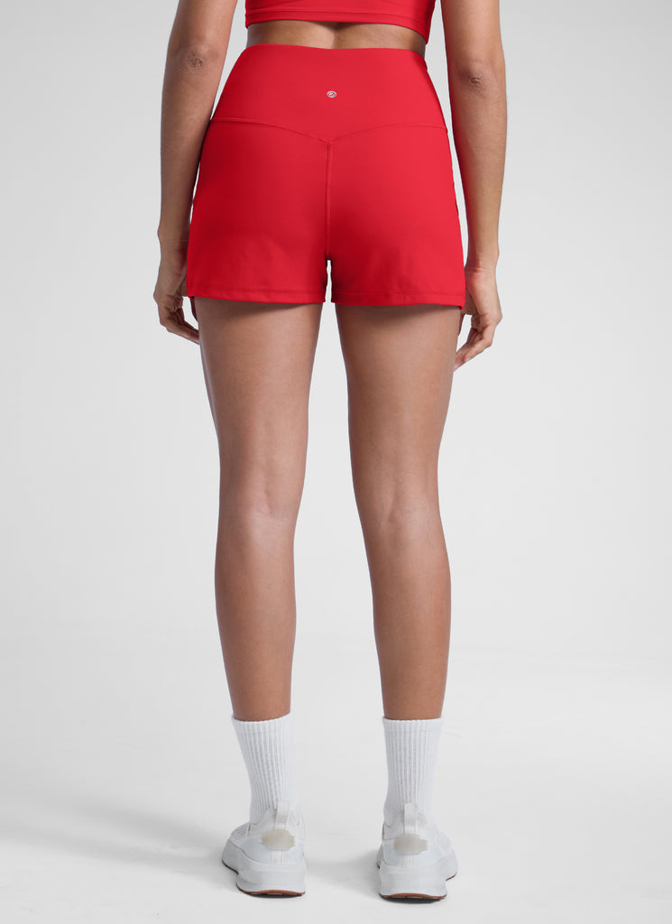 CRZ YOGA Women Butterlift High Waisted Shorts with Pockets Linerless True Navy