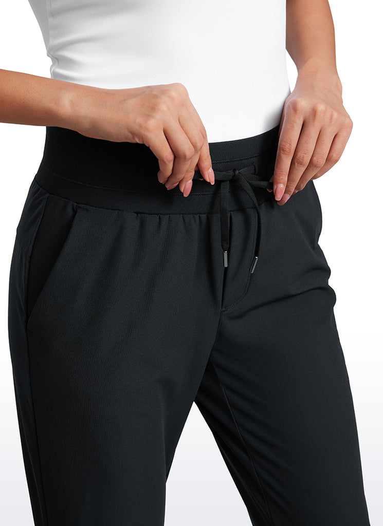 CRZ YOGA Women's Golf All-day Slim-Fit Joggers 27.5'' with pockets Black