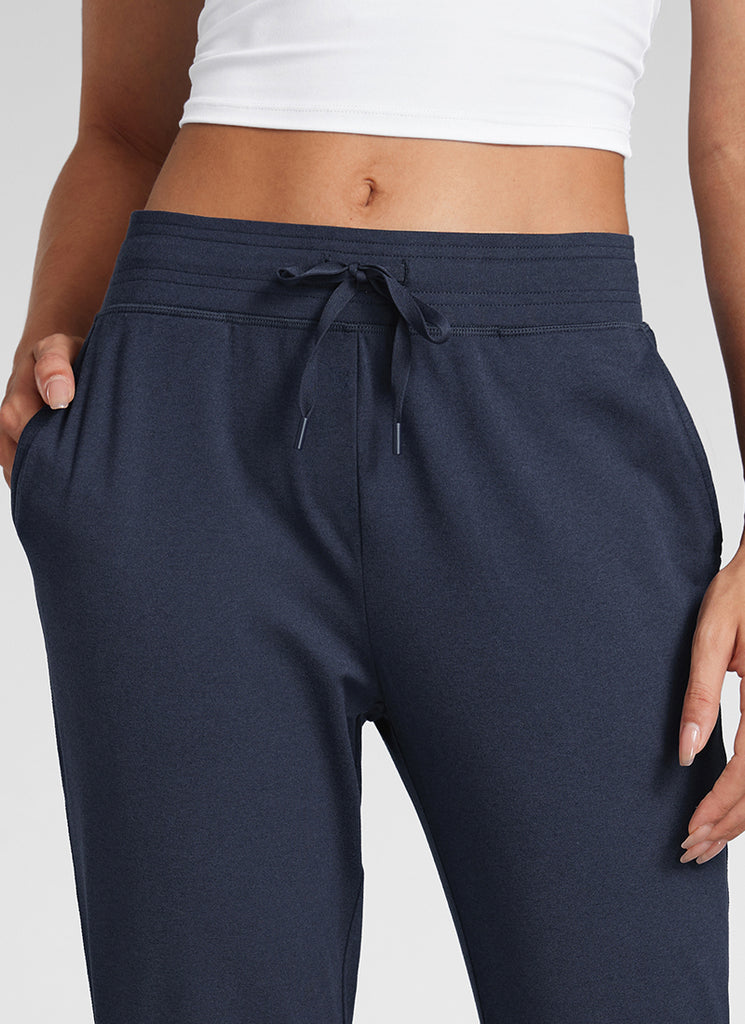 CRZ YOGA Women's Cloud Jersey Capri Joggers 25'' with Pockets Navy
