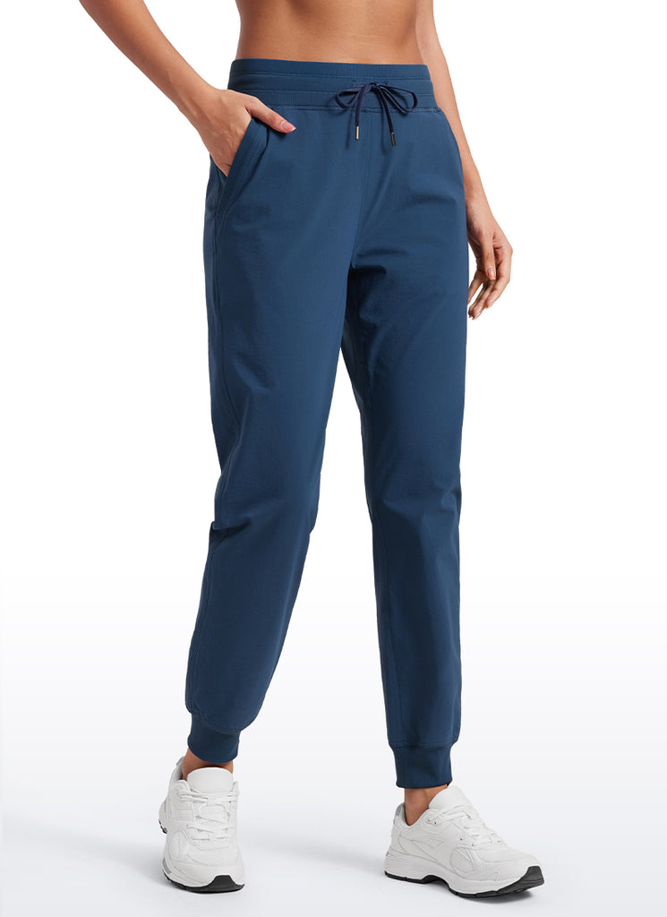 CRZ YOGA Women's Casual Workout Joggers Pants with Pockets 28.5” French Navy