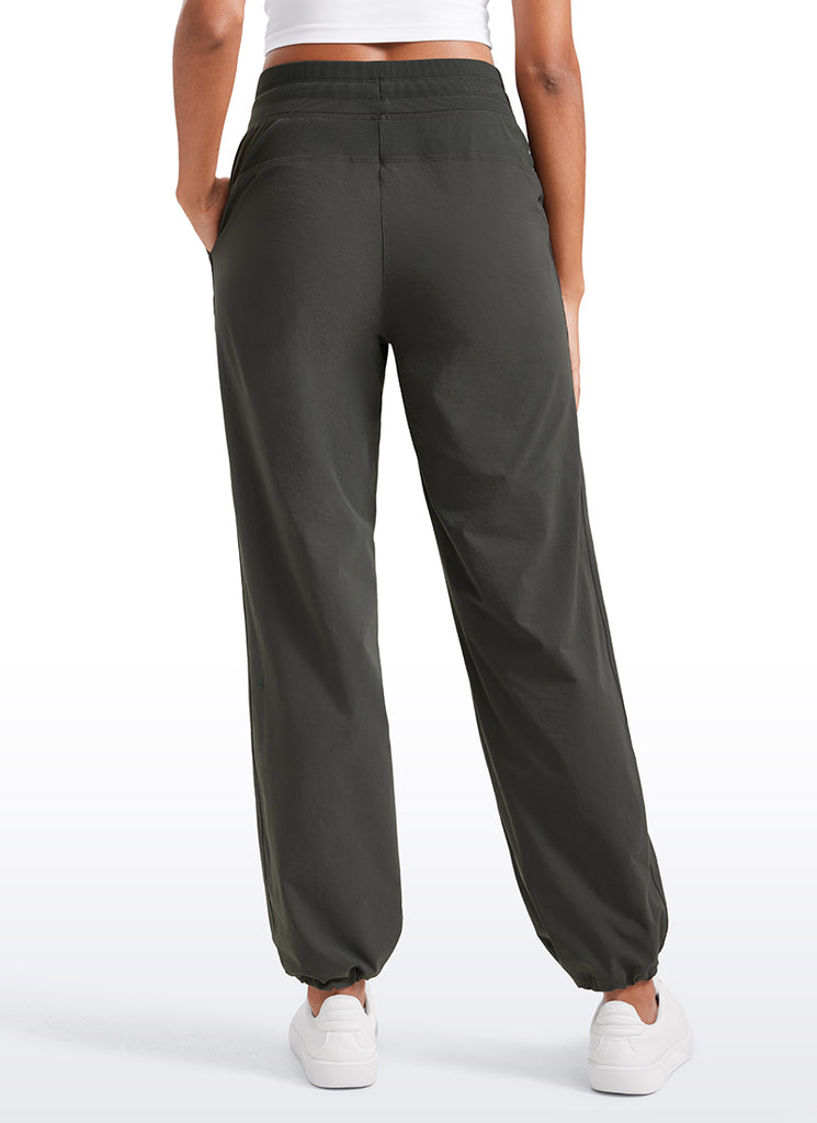 CRZ YOGA Women Stretch Straight Leg High Waisted Casual Pants 30" Arbor Olive