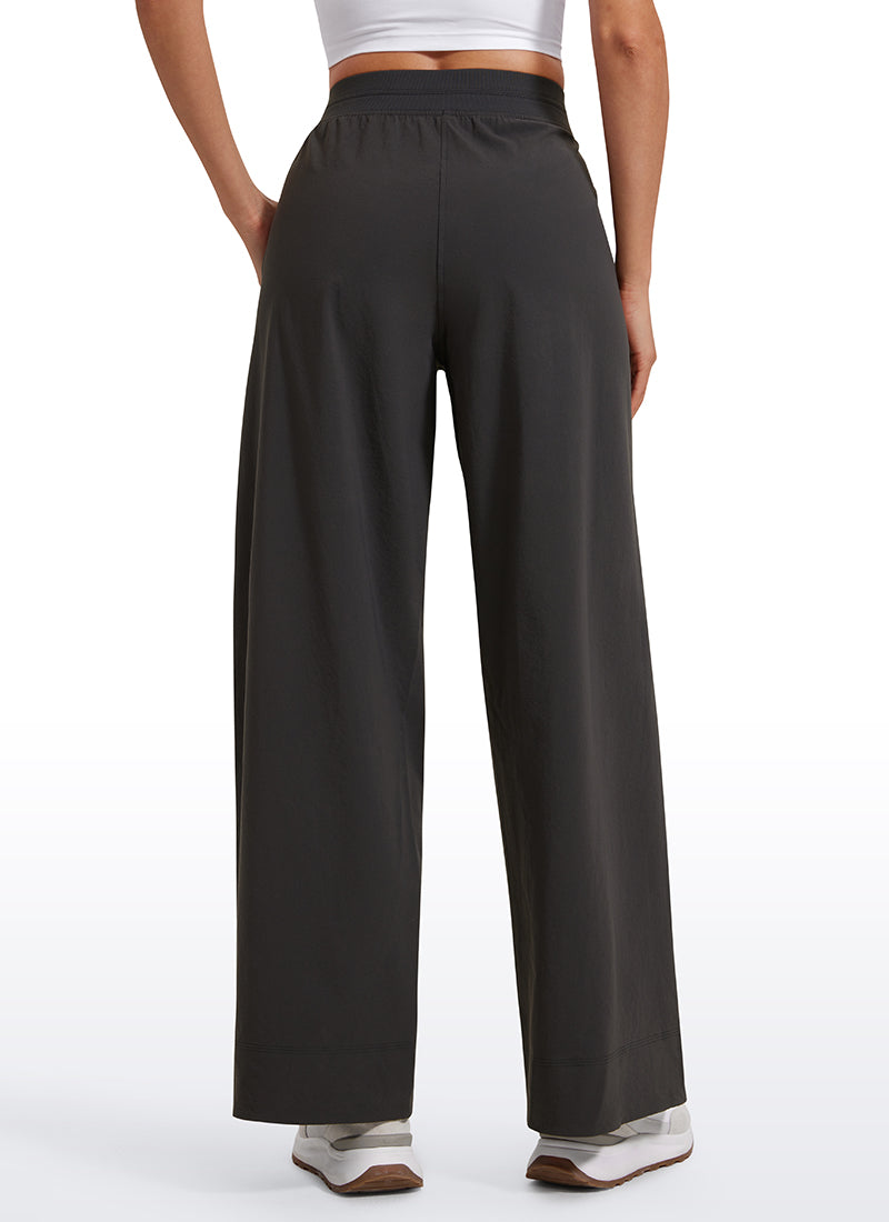 CRZ YOGA Women Stretch Wide Leg High Waisted Casual Pants 30