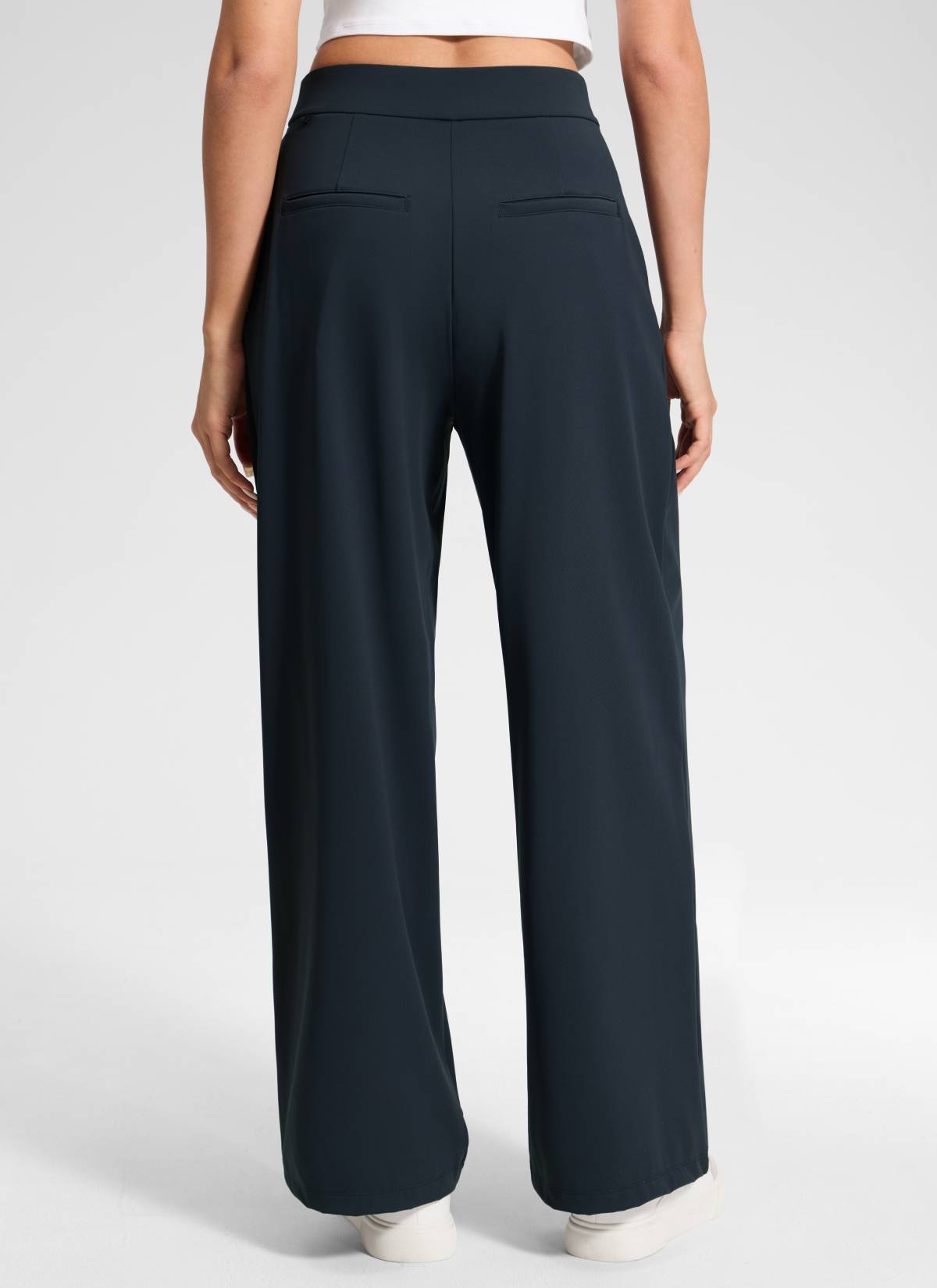 CRZ YOGA Women's Business High Rise Drawstring Pocket Wide Leg