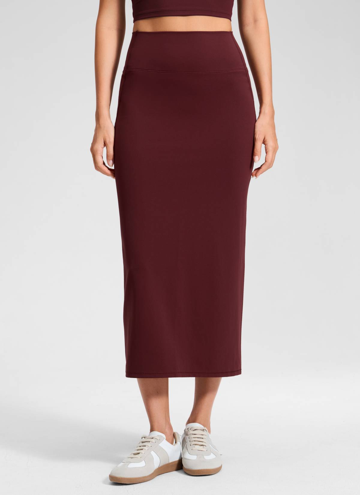 CRZ YOGA Women's Butterlift High Rise Slim Fit Maxi Pencil Skirt
